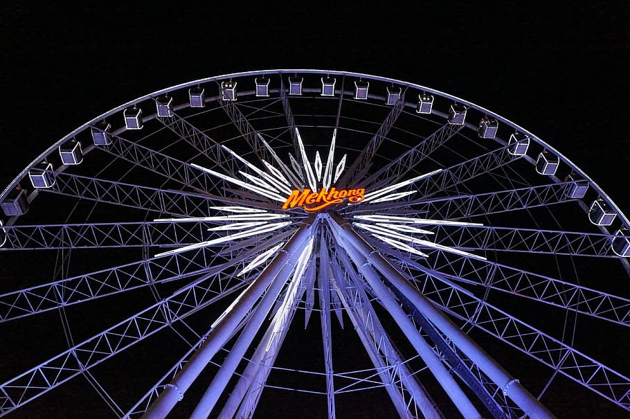 fire, thailand, ferris Wheel, fun, amusement Park Ride, traveling Carnival HD wallpaper