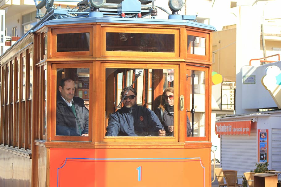 Mallorca, Tram, Driver, testing, mature adult, mature men, adults only HD wallpaper