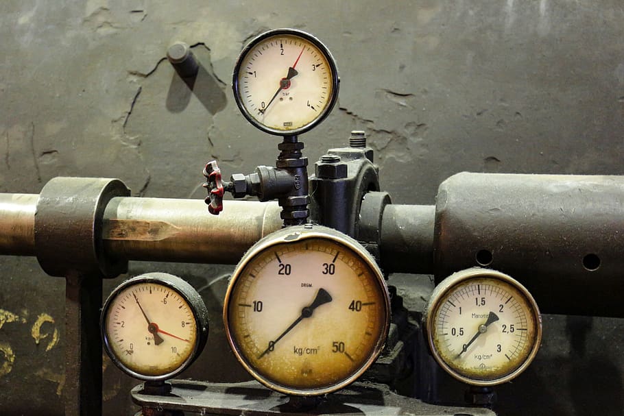 measuring instruments, old, armature, technology, measure, metal, HD wallpaper