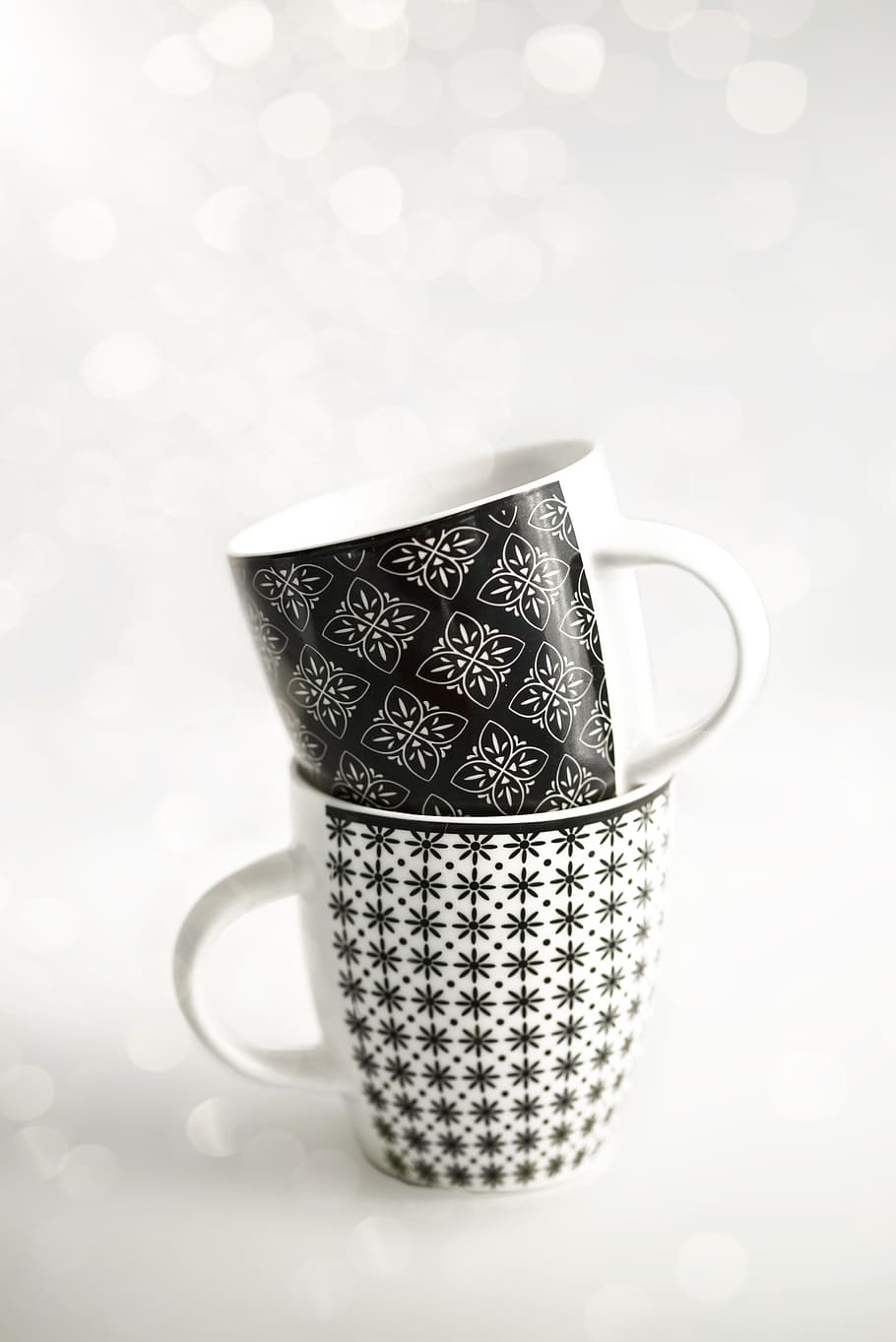 HD wallpaper: cups, black, white, mug, design, blank, space, empty, copy |  Wallpaper Flare