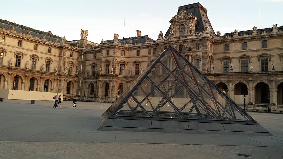 paris, museum, famous, architecture, built structure, building exterior HD wallpaper