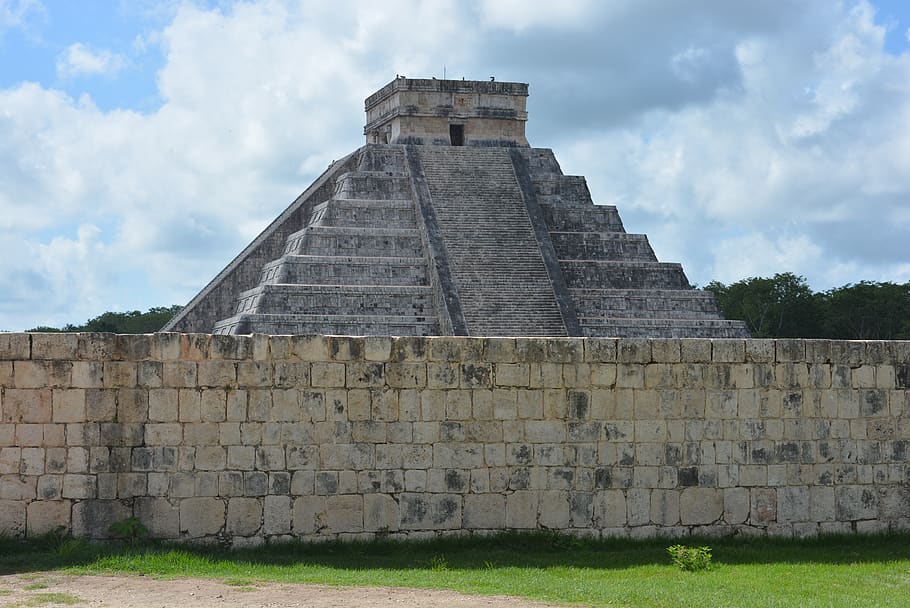 kukulcan, chichenitzá, mexico, history, cloud - sky, the past HD wallpaper