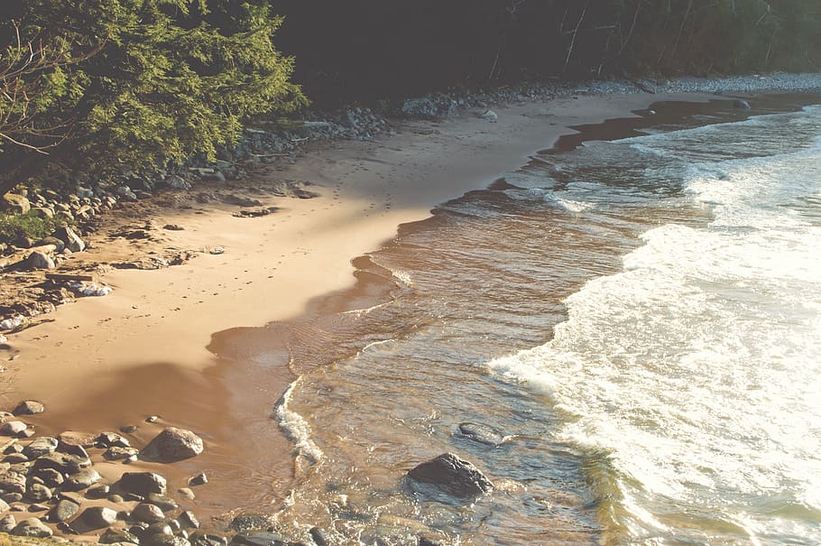 waves, water, ocean, sea, beach, vacation, sand, adventure HD wallpaper