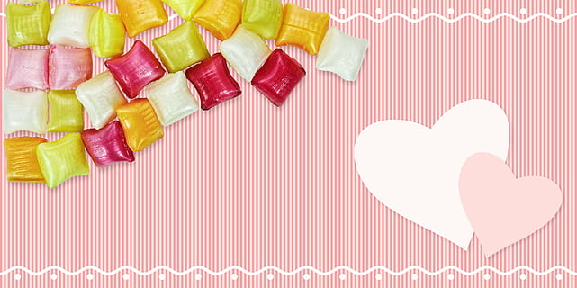 white and pink heart illustration, love, map, postcard, coupon HD wallpaper