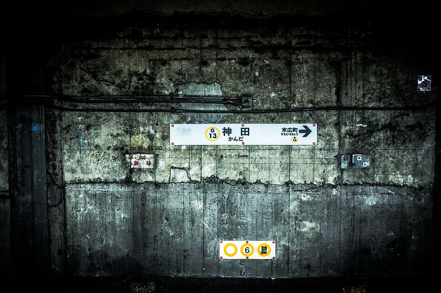 dark, wall, signs, communication, text, no people, western script HD wallpaper