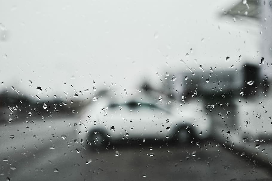 water droplets photography, untitled, window, car, rain drop HD wallpaper