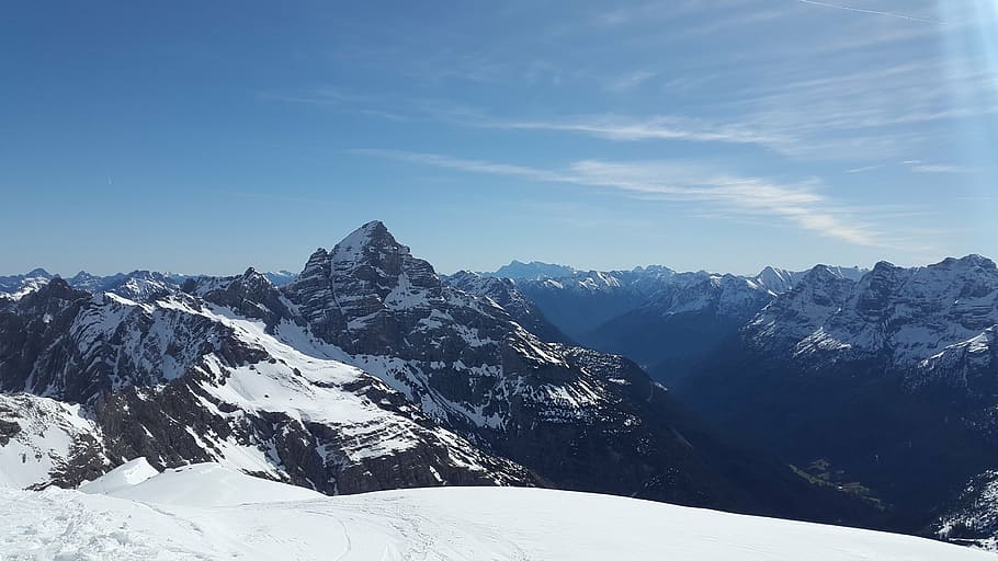 hochvogel, allgäu, distant view, alpine, mountains, summit