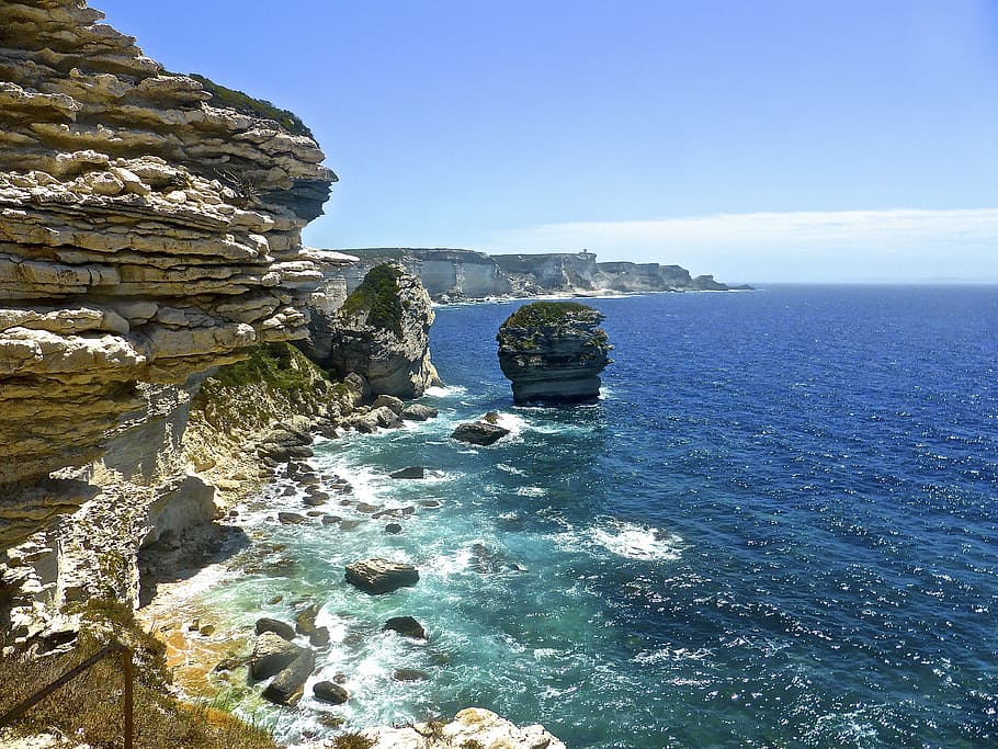coast, sea, cliffs, seaside, shore, water, rock, scenics - nature HD wallpaper