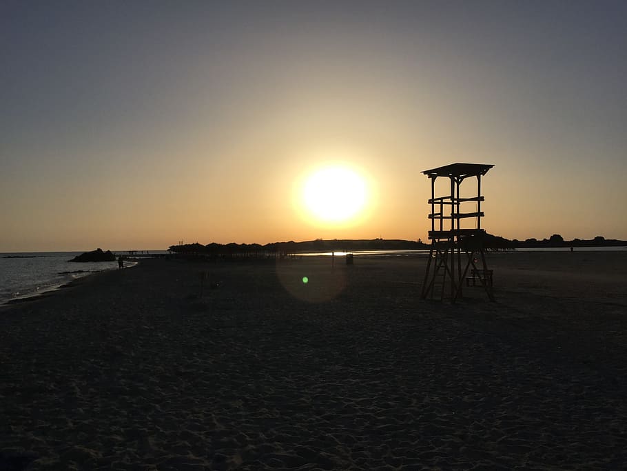 beach, sunset, greece, crete, sky, water, sea, scenics - nature HD wallpaper