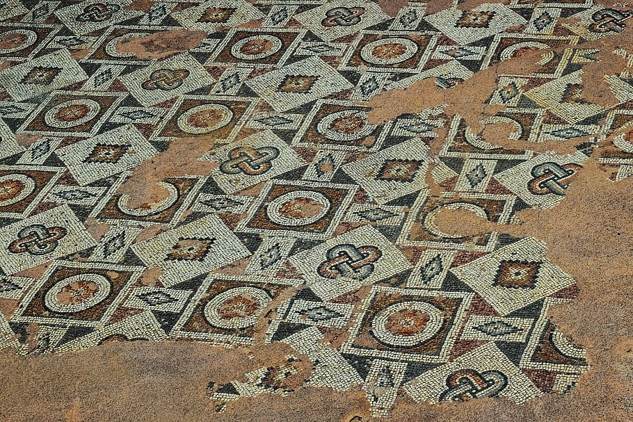 cyprus, paphos, ayia kyriaki chrysopolitissa, mosaic, art, remains, HD wallpaper