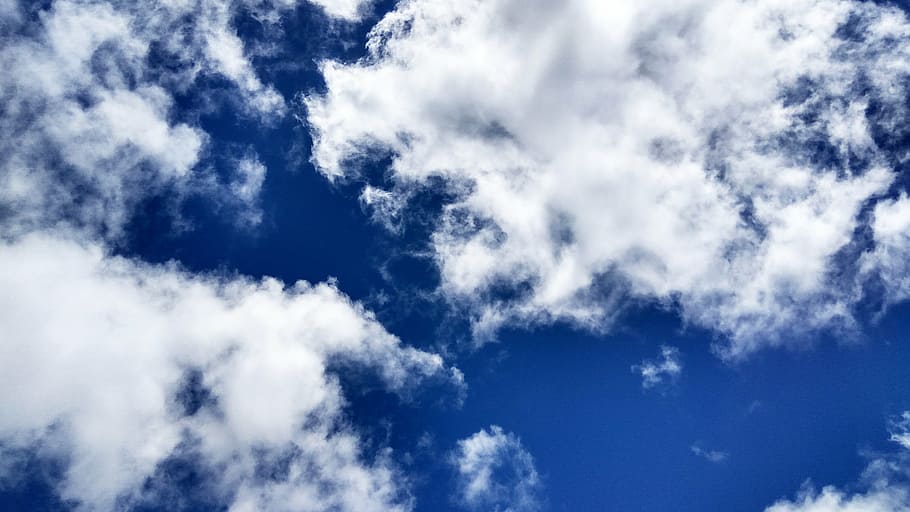 blue sky with white clouds, blue sky clouds, blue sky background, HD wallpaper