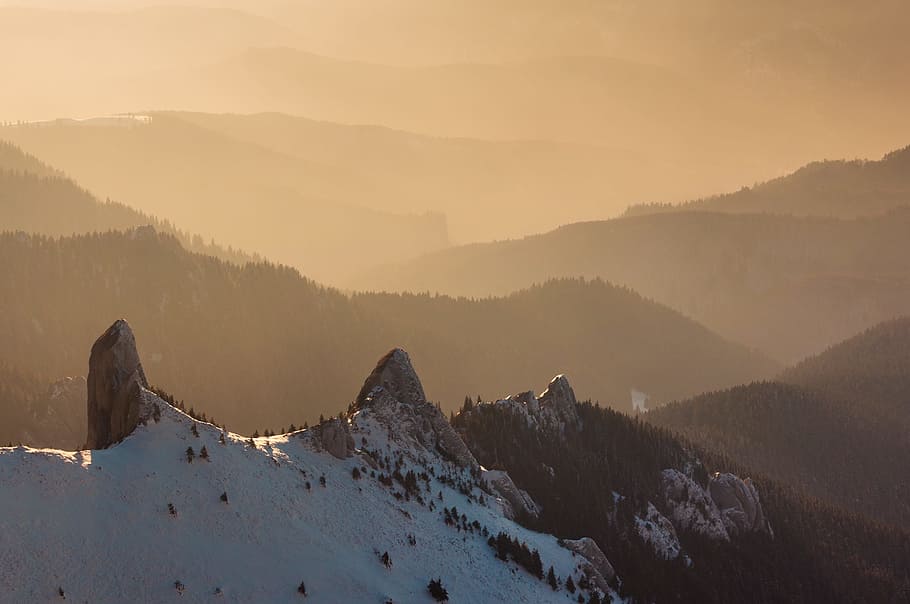 snow, winter, mountain, hills, peak, summit, landscape, adventure HD wallpaper