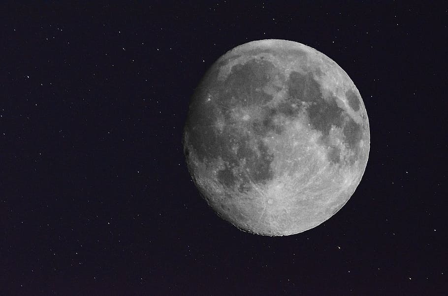 Night, Full Moon, Sky, night photograph, moon at night, moon surface HD wallpaper