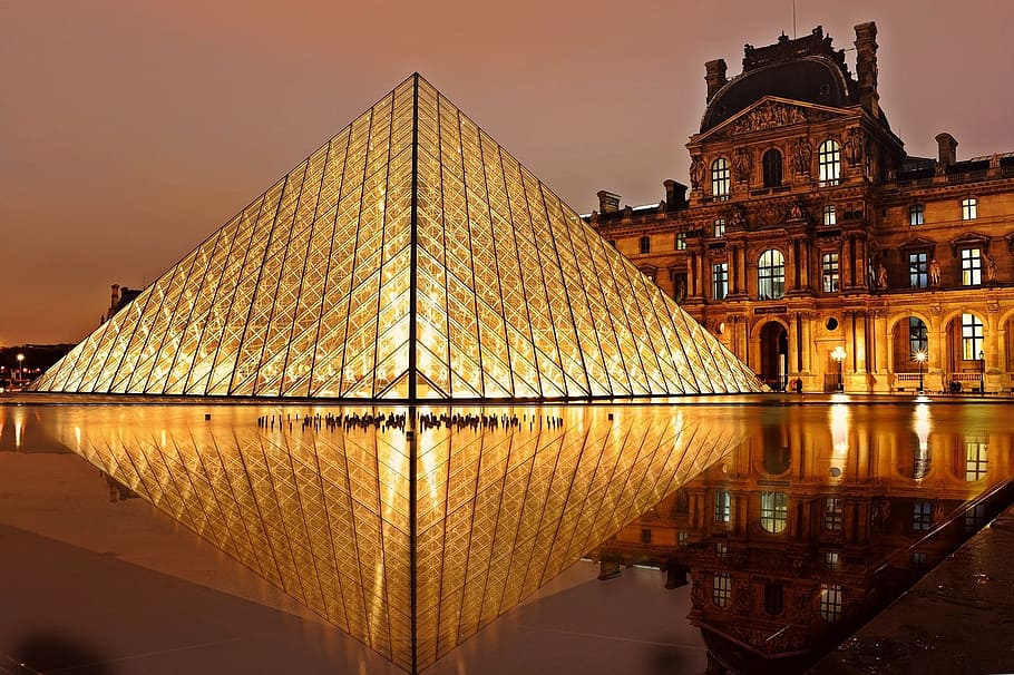 Paris The Louvre, pyramid, architecture, tourism, built structure HD wallpaper