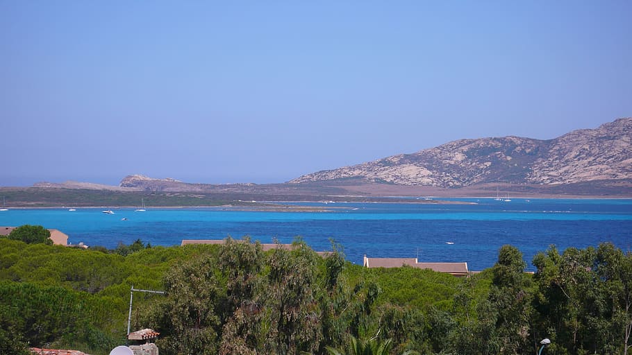 sardinia, isola piana, stintino, sea, summer, landscape, blue, HD wallpaper