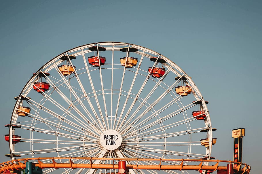 Pacific Rim Ferris Wheel, Pacific Park Ferris wheel, santa monica, HD wallpaper