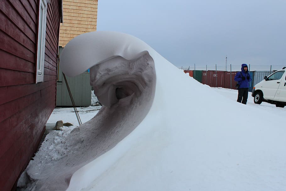 snow, wind, arctic, svalbard, norway, snowdrift, nature, winter HD wallpaper