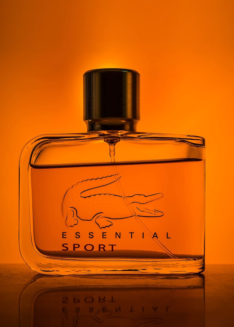 Lacoste Essential Sport fragrance bottle, perfume, odor, view