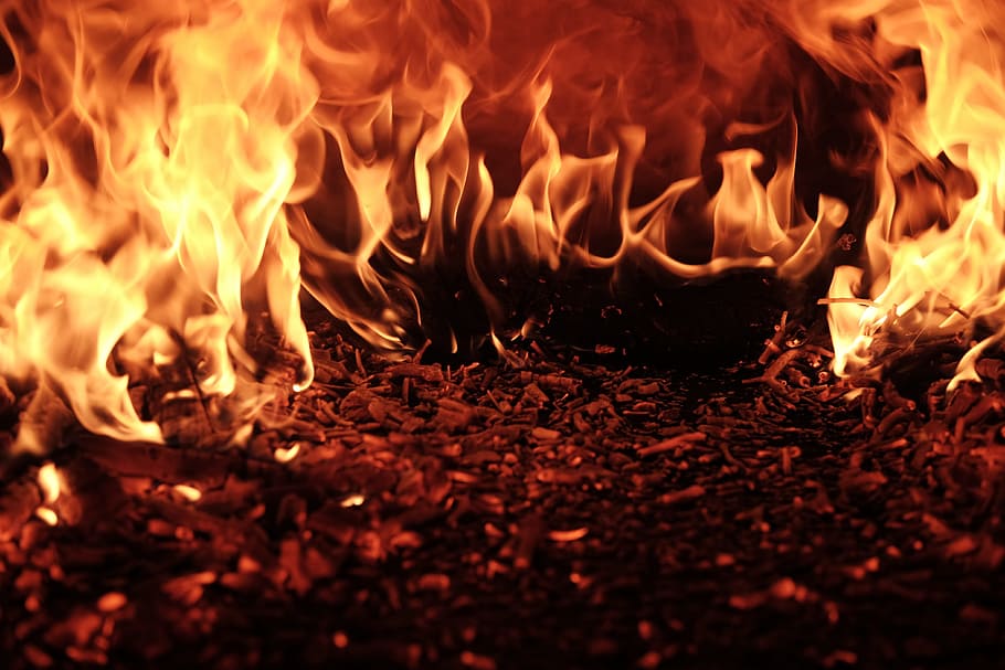 red flame, time lapse photo of blazing fire, heat, orange, burn HD wallpaper