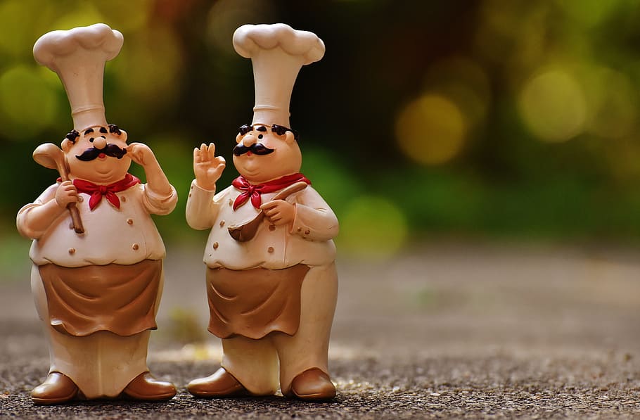 Chefs, Figures, Cook, Gastronomy, funny, restaurant, figurine HD wallpaper