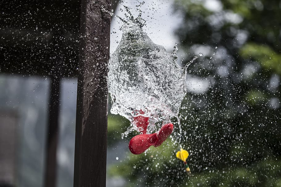 Time Laps Photography of Water Throw, blur, close-up, drops, focus HD wallpaper