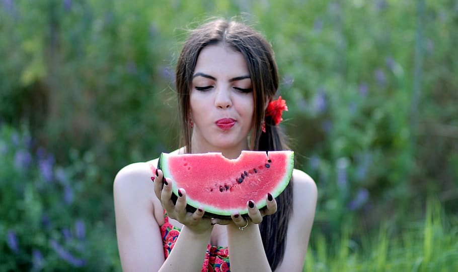 Woman eating watermelon 1080P, 2K, 4K, 5K HD wallpapers free download, sort  by relevance | Wallpaper Flare