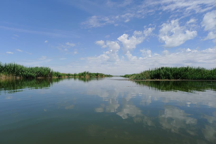 lake, sky, mongolia, landscape, reflection, water, tranquility HD wallpaper