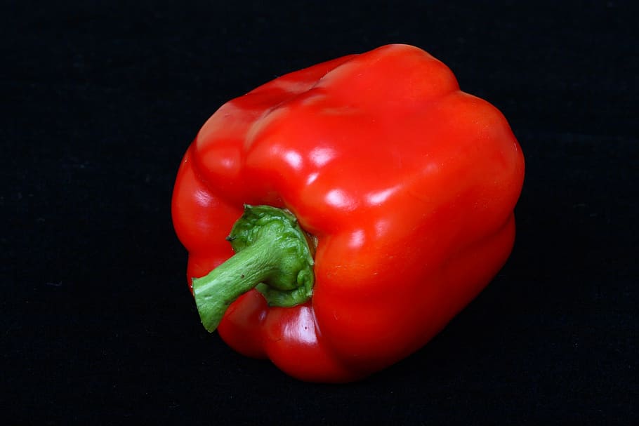red bell pepper, vegetable, sweet pepper, food, freshness, organic HD wallpaper
