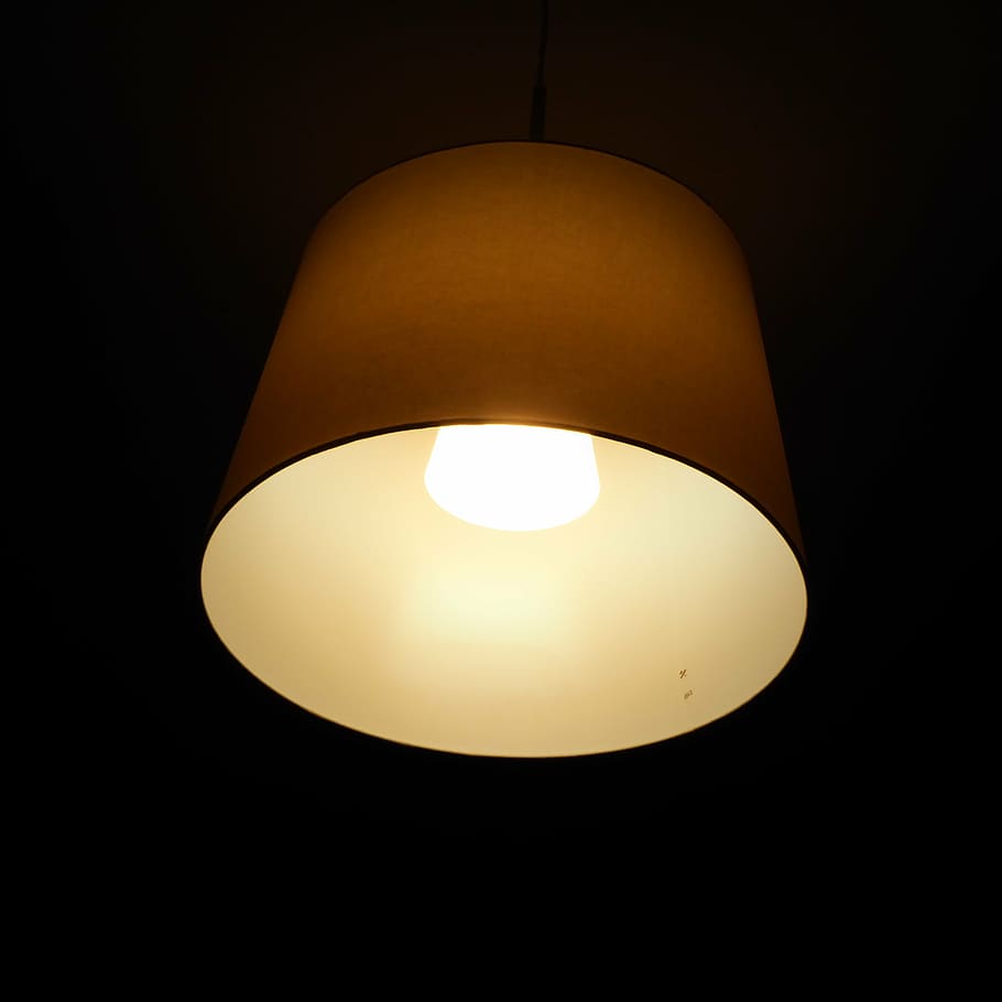 lamp, light, lighting, ceiling lamp, living room, lampshade HD wallpaper
