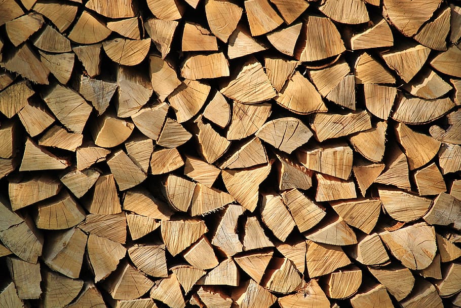 firewood stocks, holzstapel, stack, like, make wood, timber HD wallpaper