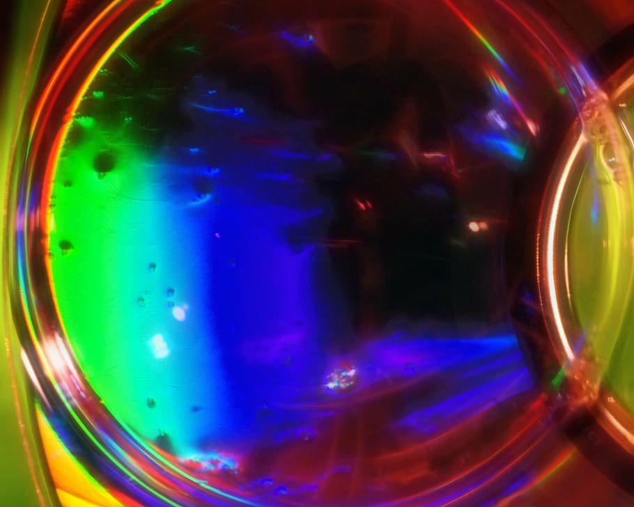 assorted-color lights illustration, rainbow, bubbles, abstract