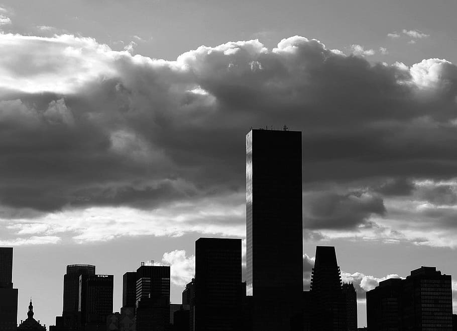 skyline, clouds, architecture, building, city, cloud - sky HD wallpaper