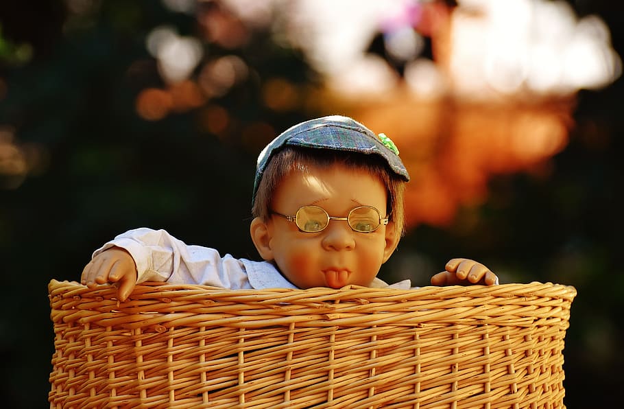 Cute Cheeky Baby Boy Sticks His Stock Photo 261445223