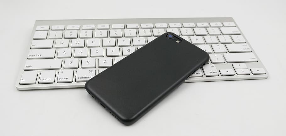 Mobile, Work, Keyboard, Apple, work place, apple mobile phones HD wallpaper