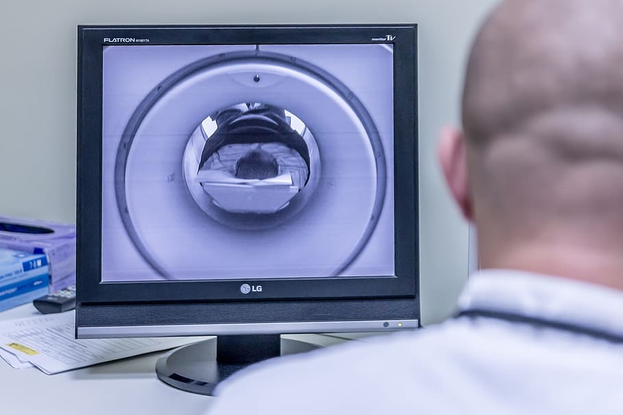 selective focus photography of turned-on LG monitor], mri, magnetic resonance imaging