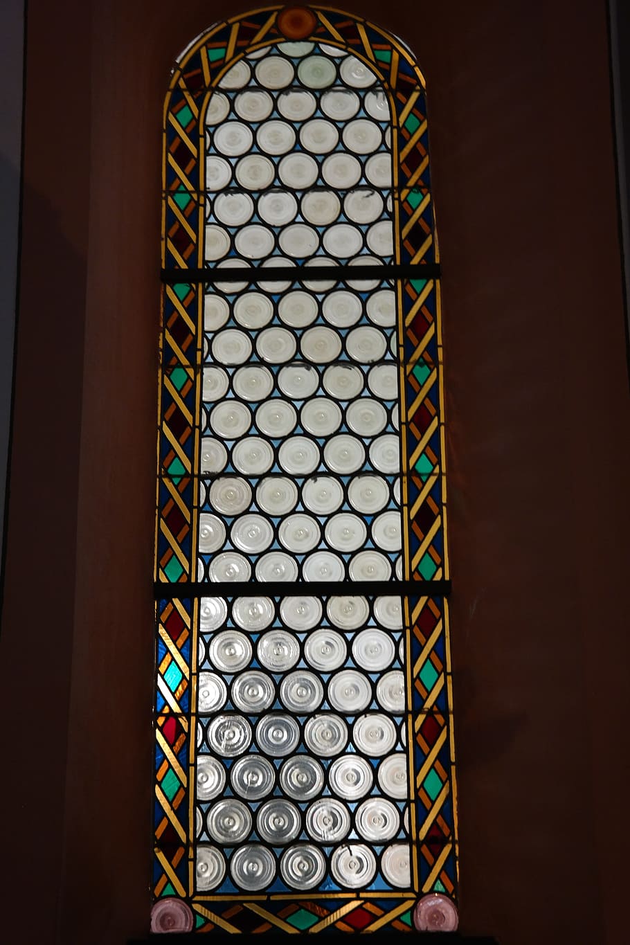 church window, slug glazing, about, round glass, historicized, HD wallpaper