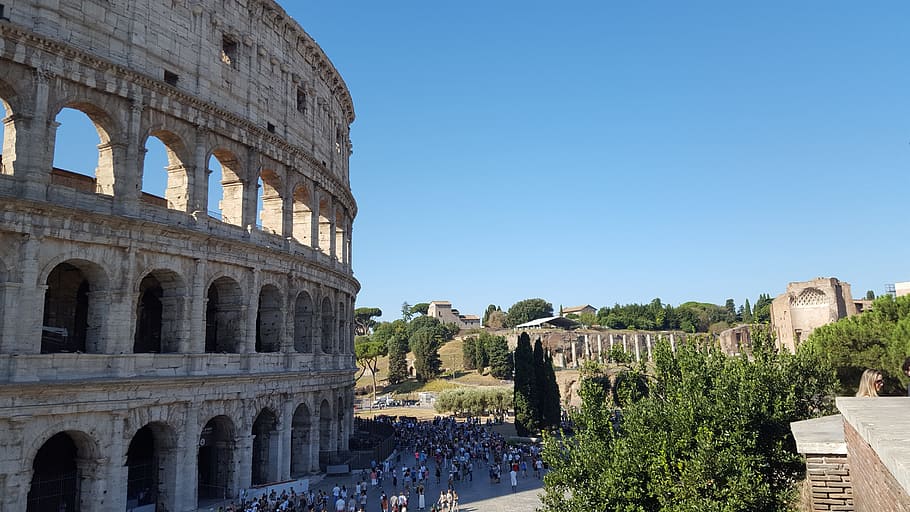 Colosseum, Rome, Italy, Landmark, architecture, ancient, roman