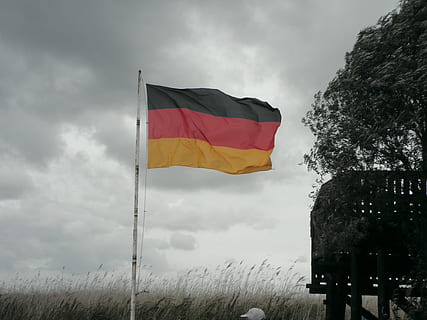 germany, flag, black red gold, wind, nationality, flutter, blow HD wallpaper