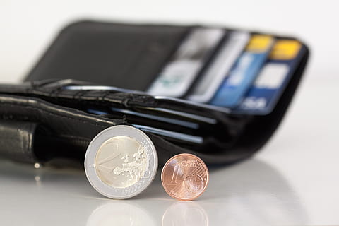 Purse, Coins, Euro, Cent, Money, loose change, specie, € coin HD wallpaper