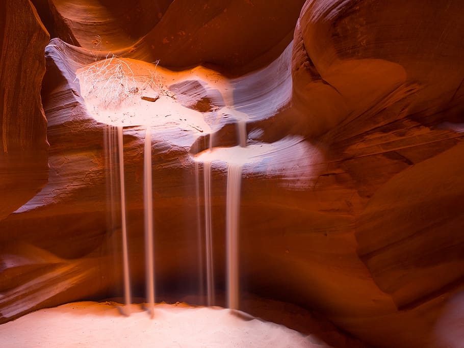 photo of antelope cave, antelope canyon, nature, sand, sunlight HD wallpaper