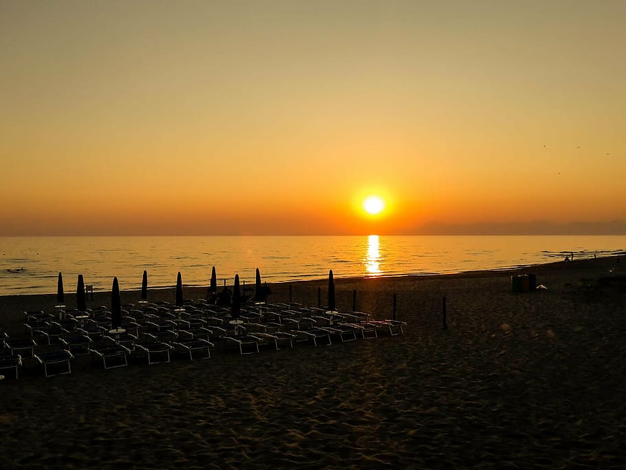sun, beach, sunset, holidays, evening, romance, heaven, sand HD wallpaper