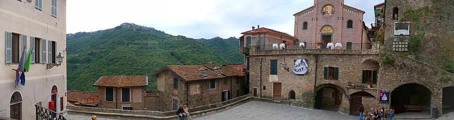 apricale, old village, liguria, architecture, building exterior HD wallpaper