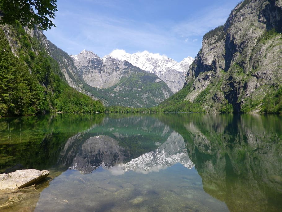 lake, mountains, mirroring, nature, landscape, vision, reflection HD wallpaper