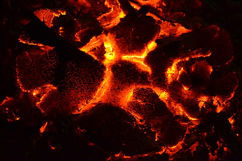 fire, embers, hot, campfire, fireplace, carbon, barbecue, fire - Natural Phenomenon HD wallpaper