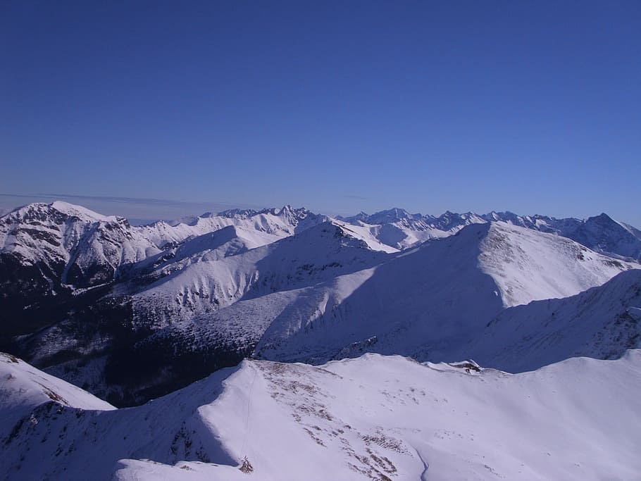 mountains, view, landscape, nature, top view, panorama, poland HD wallpaper