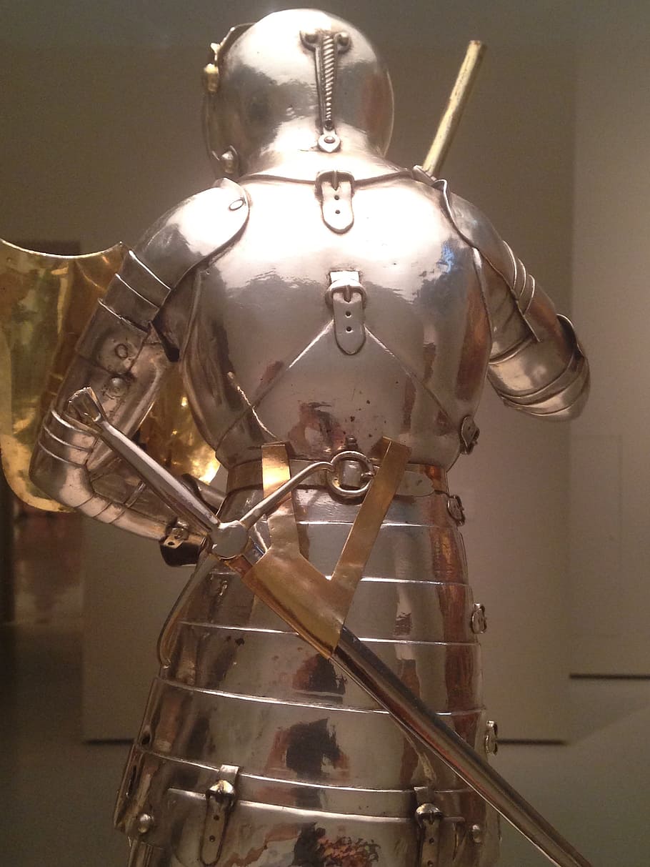 armour, barcelona, silver, statue, medieval, miniature, indoors HD wallpaper