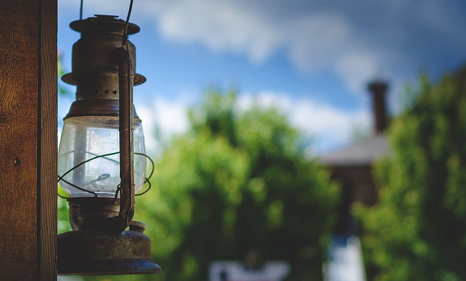 Lamp, Lantern, Light, electric Lamp, old, outdoors, sky, lighting Equipment HD wallpaper