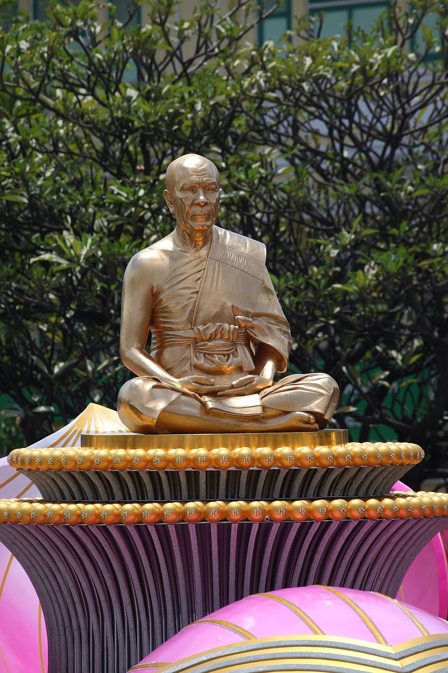 Budha, Monk, Gold, Buddhism, phramongkolthepmuni, dhammakaya pagoda HD wallpaper