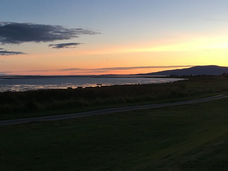 sunset, scotland, tranquil, sky, scenics - nature, tranquil scene HD wallpaper