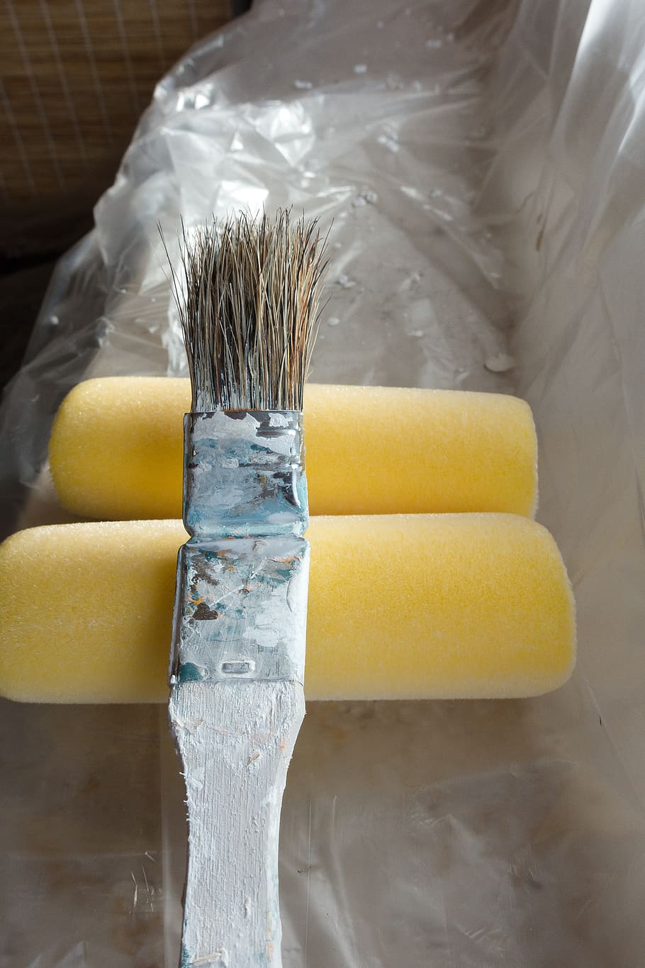 renovate, painter working, painting, delete, color, renovation HD wallpaper